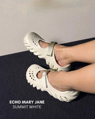 CROCCS ECHO MARY JANE CLOG SUMMIT WHITE