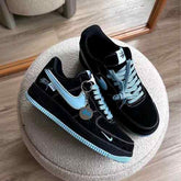 Nikee. Airforce 1 Low X Stussy X Black Blue