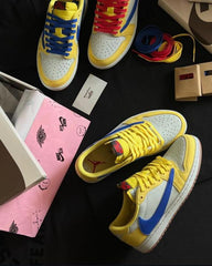 Air Jordan 1 low x Travis Scott Canary Semi Ua