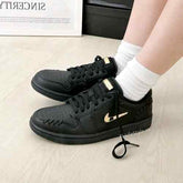 Nikee Air Jordan Retro 1 Make Black Metallic Gold 135