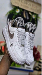nikee airforce 1 low x louiss vuitton white brown