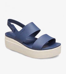 Crocss Brooklyn Slingback Low Wedge Sandals For Her Navy