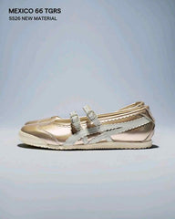 Onitsukaa Tiger Mexico 66 TGRS Metallic Pack Champagne Cream