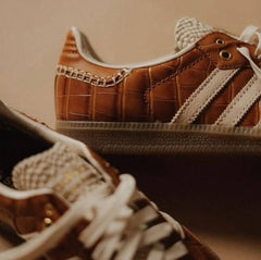 Adiddas samba x Wales bonner croc Brown Sale