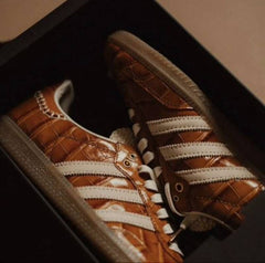 Adiddas samba x Wales bonner croc Brown Sale