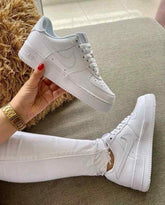 Nikee Airforce 1 White Pure Leather Ua Quality womens 1075