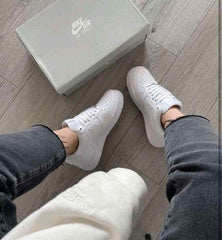Nikee Airforce 1 White Pure Leather Heavy Quality 940