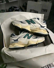 New Balancee 9060 Logo Patch White Grey 1217