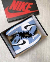 jordan retro 1 high UNIVERSITY BLUE LEATHER SHINE semi ua
