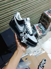 Nikee AirForce 1 07 x Syna Black and Light Smoke Grey