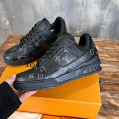 Louis Vuitton Trainer Black Denim With All Accessories 175
