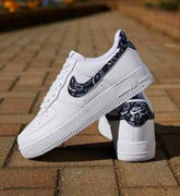 Nikee Airforce 1 Paisley White Black