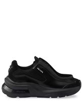 Pradaa Men Systeme Brushed Leather Sneakers Black