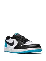 nikee air jordan 1 low og black and dark powder blue unc