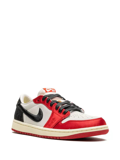 Air Jordan 1 Low x Trophy Room Sail and Varsity Red