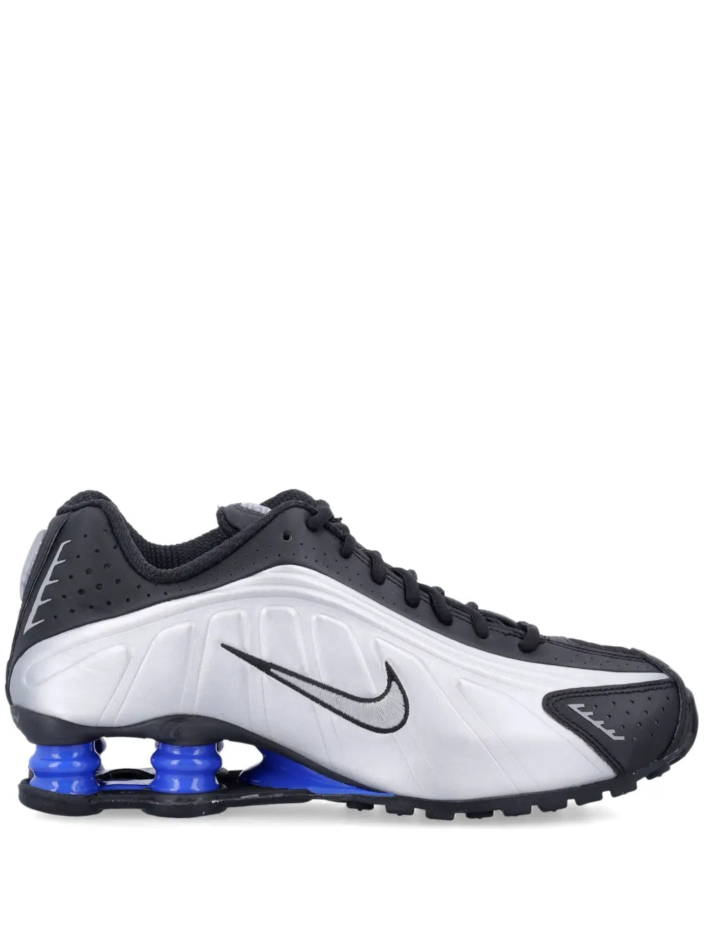 Nike Shox R4 Black Metallic Silver Racer Blue
