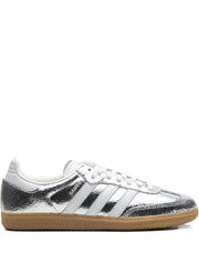 Adidass Samba OG Silver Metallic Cracked Leather