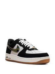 Nikee AirForce 1 Low Black Patent Camo Swoosh337