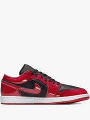 Nikkee Air Jordan 1 Low SE Patent Varsity Red Black
