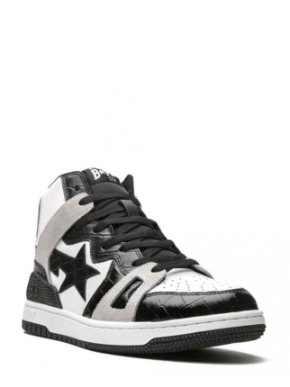 A Bathing Ape Bape Sta 93 Hi Black Light Grey Men S - 2