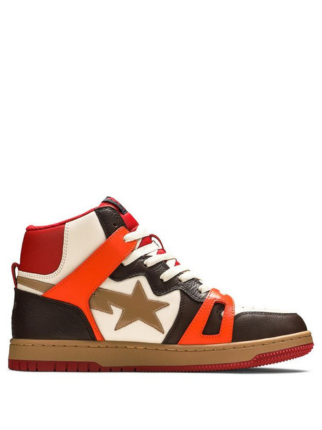 A Bathing Ape Bape Sta 93 Hi Red Orange Light Sand - 1
