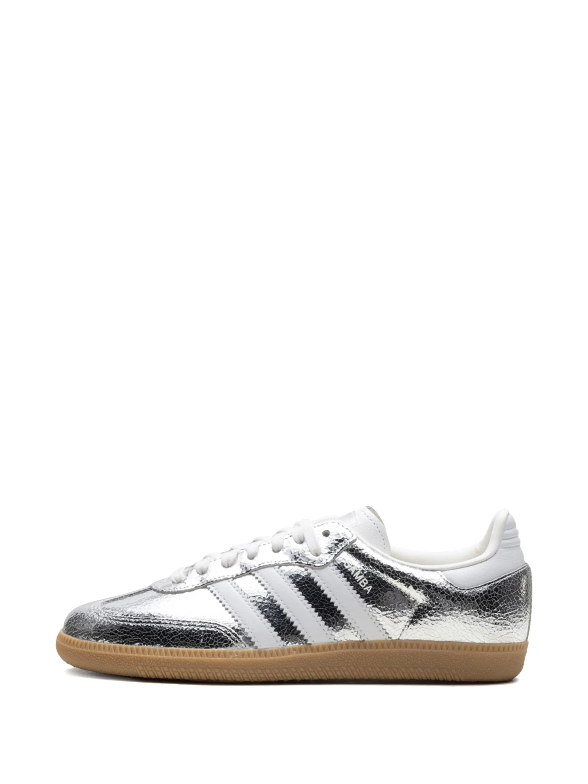 Adidass Samba OG Silver Metallic Cracked Leather - 3