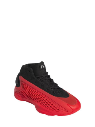 Adidass anthony edwards 1 ascent mid basketball shoes core black-orange 517 - 3