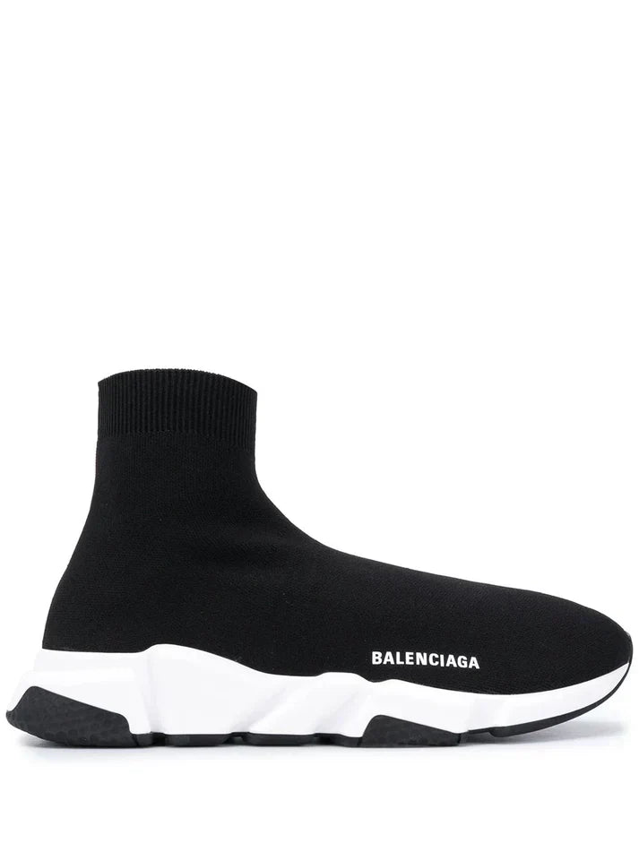 BALENCIAGA__ SPEED TRAINER Black white 477 - 1