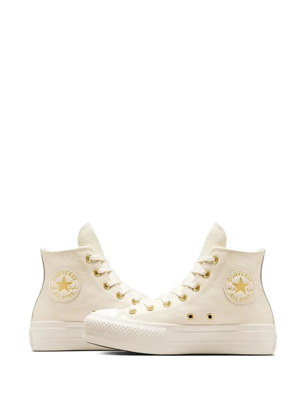 Conversee Taylor All Star Lift Platform Glam Leather Light Dune - 2