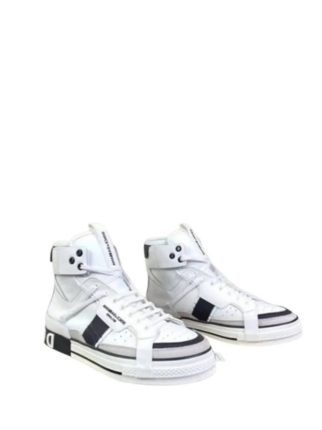 Dolce Gabbana Custom 2 Zer0 Panelled High Top White Black - 2