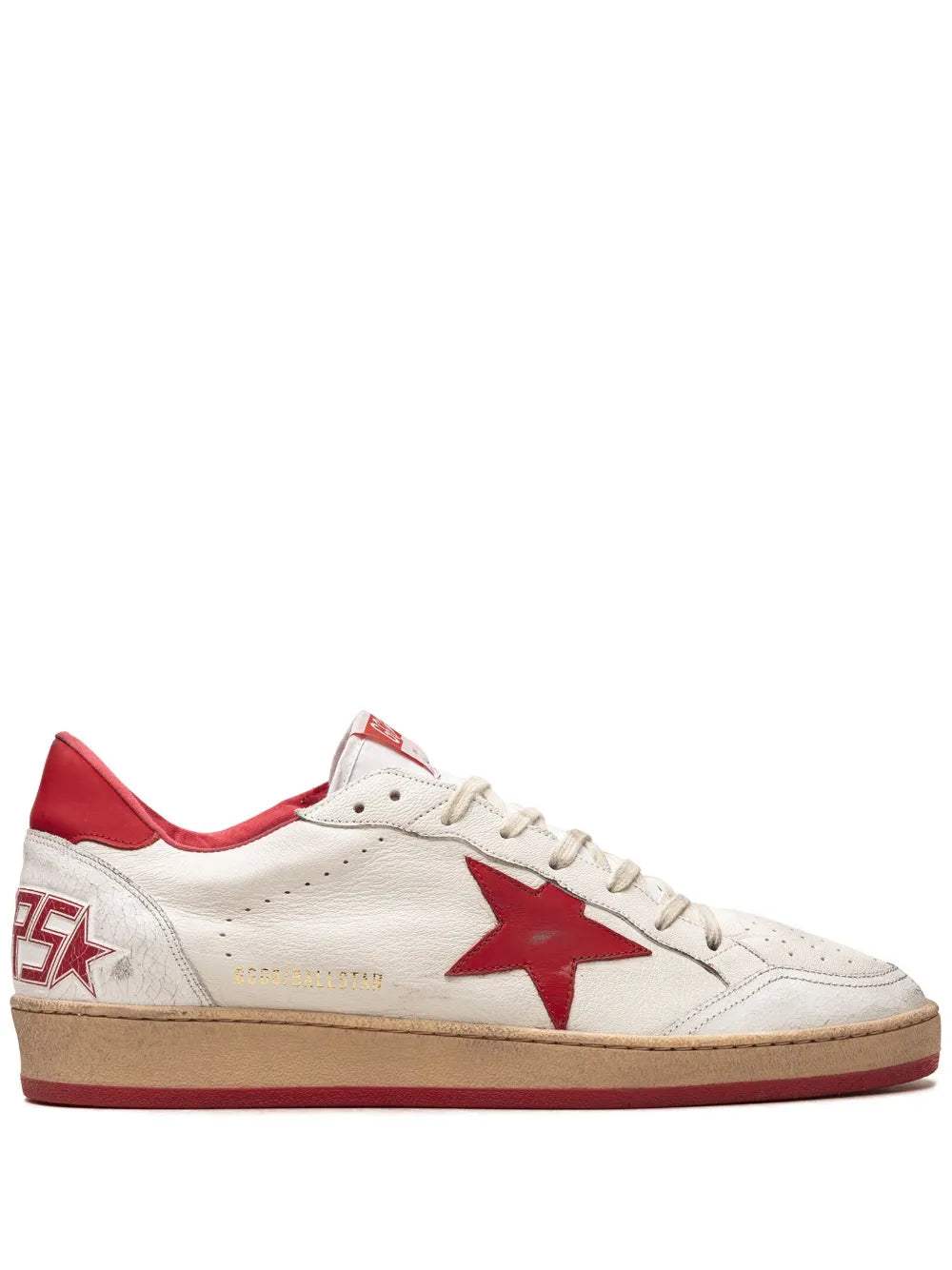 Golden Goose Ball Star Low White Red - 1
