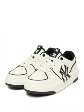 MLB CHUNKY LINER LOW WHITE BLACK - 2