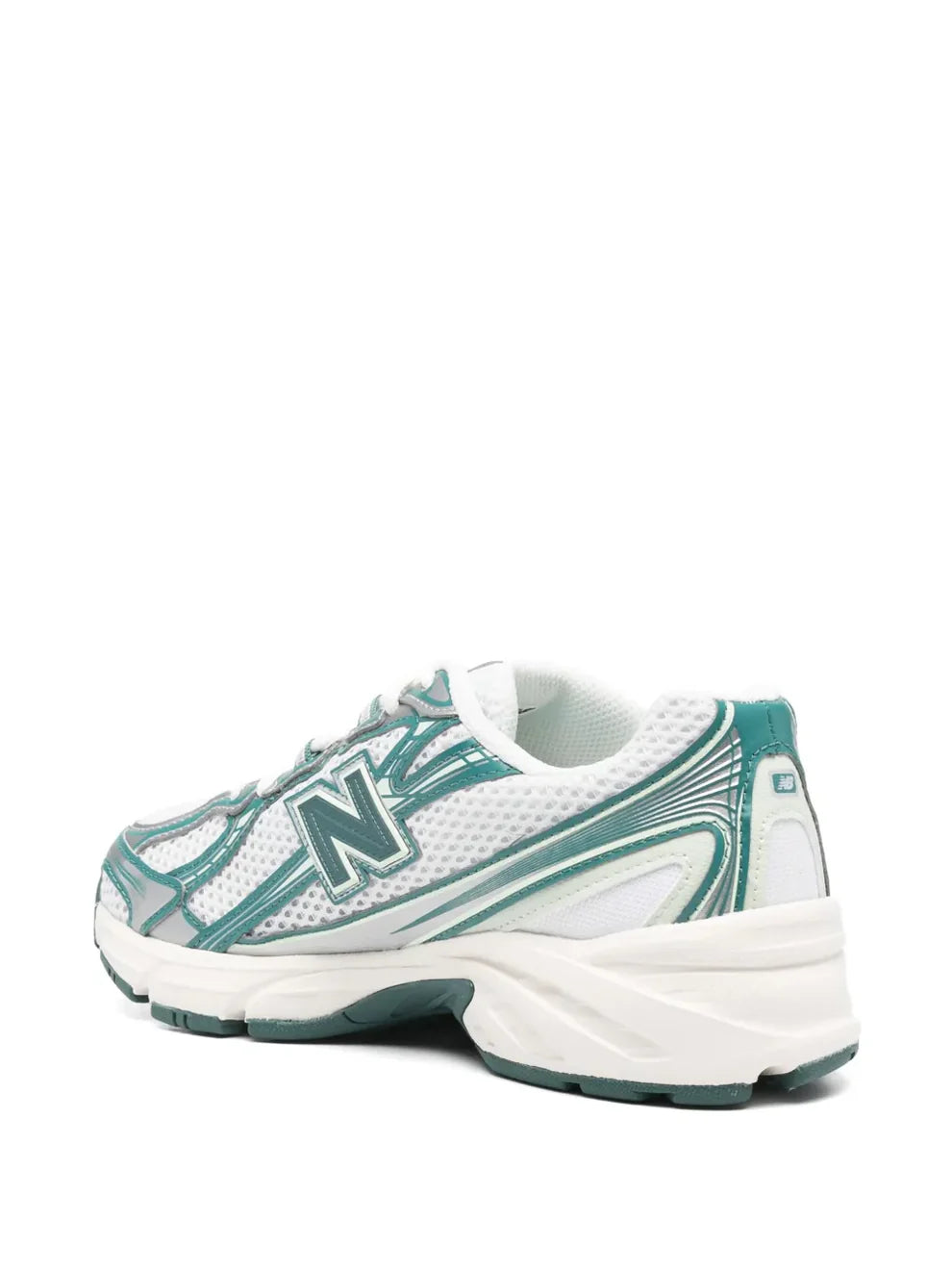 New Balancee 740 Trainers White Marsh Green Casual Shoes - 3