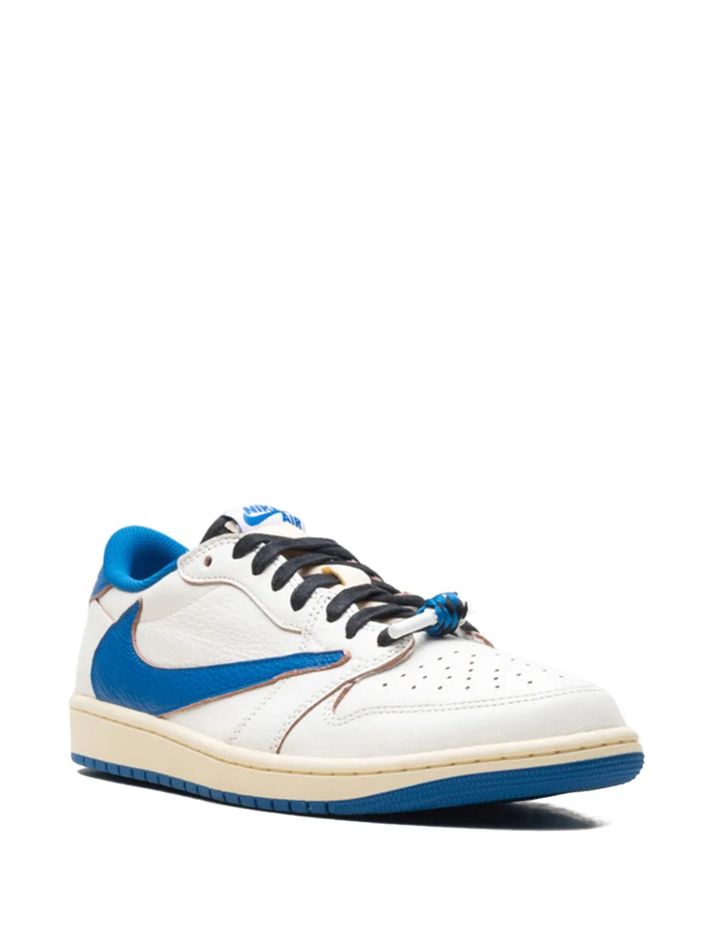 Nikee Air Jordan Retro 1 X Travis Scott Fragment Heat Of White Semi Ua Quality With Og Box - 3
