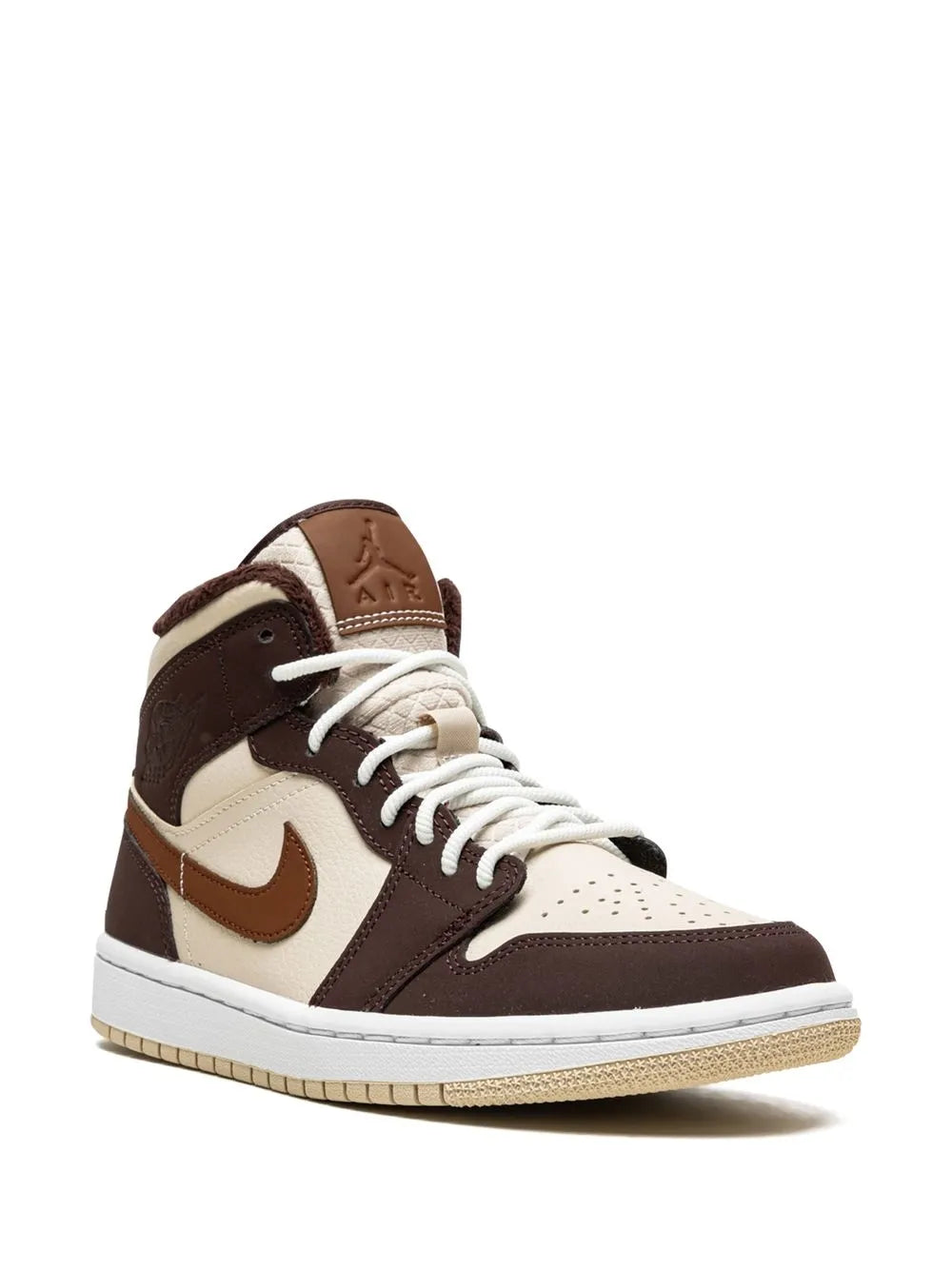 Nikee Air jordan 1 Mid Se Brown Basalt Oatmeal Semi Ua - 2