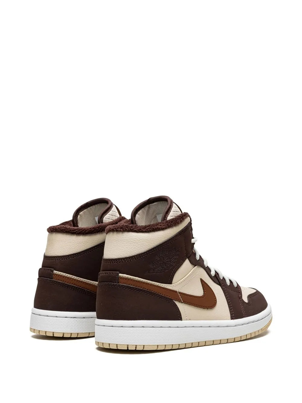 Nikee Air jordan 1 Mid Se Brown Basalt Oatmeal Semi Ua - 3