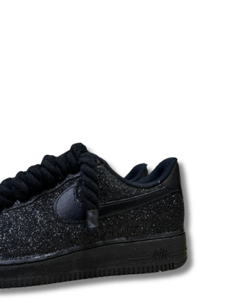 Nikee Airforce 1 All Black Glitter - 2