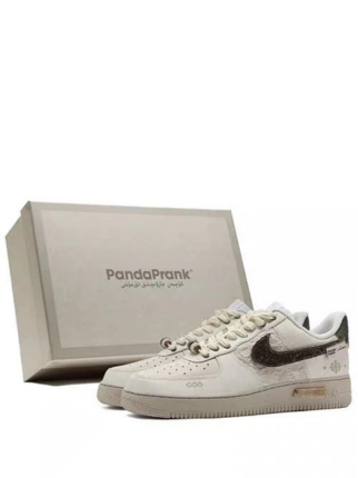 Nikee Airforce 1 Low Panda Prank Moss Green Swoosh 956 - 2