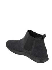 zara chelsea suede black