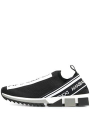 Dolc.e Gabbana Black White Slip On Sorrento Sneakers