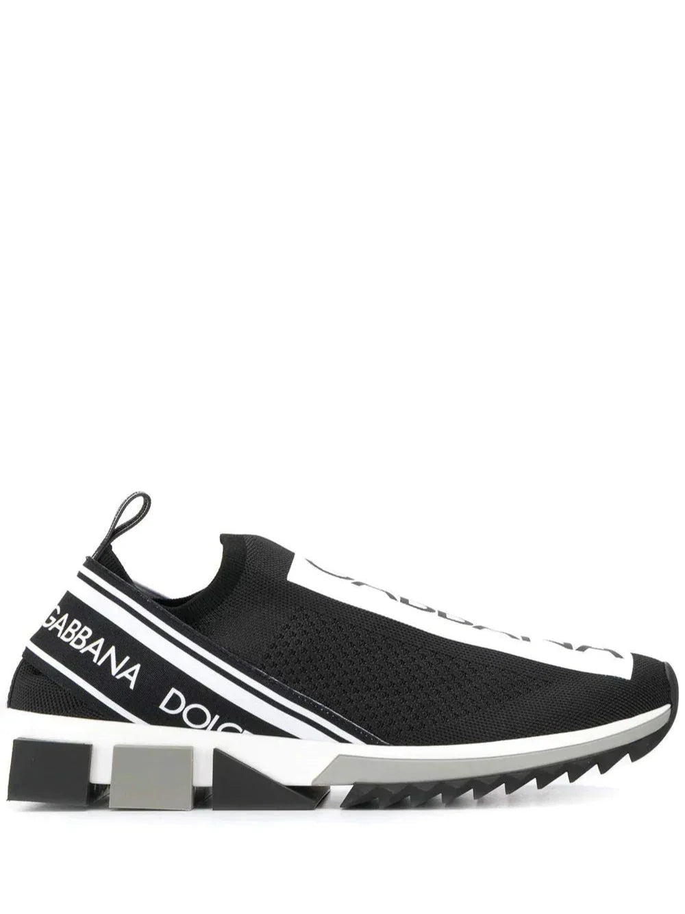 Dolc.e Gabbana Black White Slip On Sorrento Sneakers