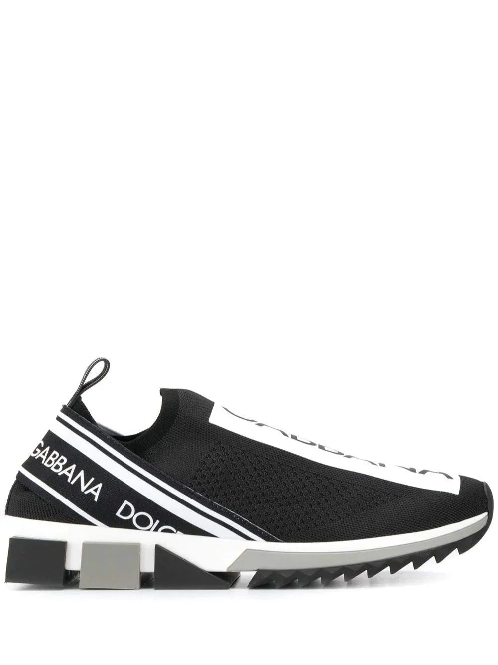 Dolce Gabbana Black White Slip On Sorrento Sneakers