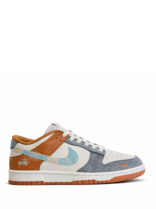 Stussy X nikee SB Dunk Grey Orangee - 1