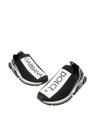 Dolc.e Gabbana Black White Slip On Sorrento Sneakers