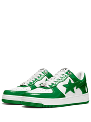 Bathing Ape Bape Sta Patent Leather Green White