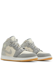 Air Jordan 1 Mid Coconut Milk Particle Grey