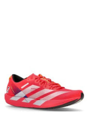 Adizero Adios 9 running shoe in the Lucid Red colorway.