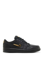 Nikee Air Jordan Retro 1 Make Black Metallic Gold 135