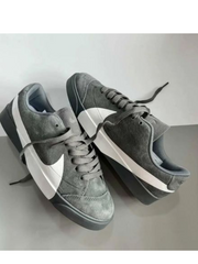 NIKE BLAZER CITY LOW LX SUEDE GREY WHITE SUEDE