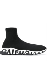 Balenciaga Speed trainer graffiti black white